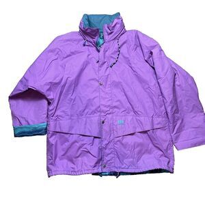 Helly Hansen Helly Tech Purple Jacket Women's‎ Full Zipper Outdoor XL Vintage